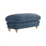 Plumpton Footstool | Denim Blue