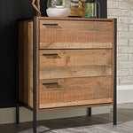 Hoxton 3 Drawer Chest | Distressed Oak