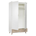 Stockholm 2 Door Wardrobe | White Oak