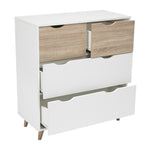 Stockholm 4 Drawer Chest | White Oak