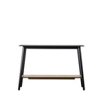 Maddox Mid-Century Modern Console Table with Shelf | Black