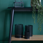 Maddox Mid-Century Modern Console Table with Shelf | Black