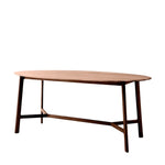 Madrid Mid-Century Scandi Oval Dining Table | Walnut