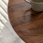 Madrid Round Mid-Century Scandi Coffee Table | Walnut