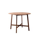 Madrid Round Mid-Century Scandi Dining Table | Walnut