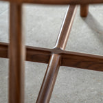 Madrid Round Mid-Century Scandi Dining Table | Walnut