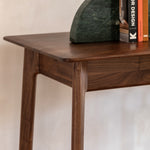 Madrid Mid-Century Scandi 1 Drawer Desk | Walnut