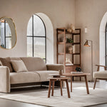 Madrid Mid-Century Scandi Open Display Unit | Walnut