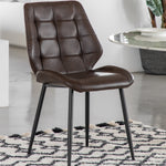 Manford Mid-Century Modern Dining Chairs | Brown | Set of 2