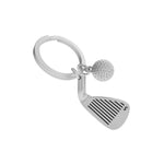 Golf Club & Ball Keyring | Silver