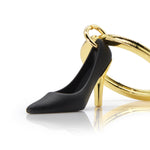 High Heel Keyring | Black & Gold