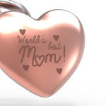 'World's Best Mum' Keyring | Rose Gold