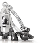Rocket Keyring | Silver & Grey
