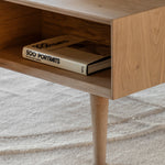 Milano Chevron 2 Drawer Coffee Table | Oak