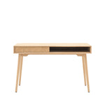Milano Chevron 1 Drawer Desk | Oak