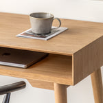 Milano Chevron 1 Drawer Desk | Oak