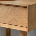 Milano Chevron 1 Drawer Side Table | Oak
