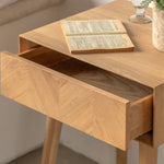 Milano Chevron 1 Drawer Side Table | Oak