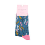 Women's Berry Branch Socks | Bamboo | Navy