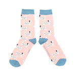 Women's Sausage Dog Socks | Bamboo | Dusky Pink