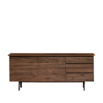 Madrid Mid-Century Scandi 3 Drawer Sideboard | Walnut