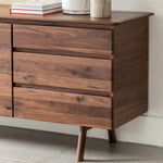 Madrid Mid-Century Scandi 3 Drawer Sideboard | Walnut