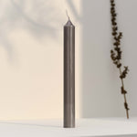 Straight Dinner Candle | Grey | 22cm