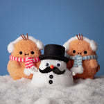 Frosty Bluescarf Ricespud Mini Sitting Plush Toy