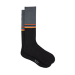 Men's 'Artist Stripe' Colourblock Socks | Black & Grey