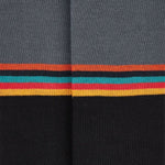 Men's 'Artist Stripe' Colourblock Socks | Black & Grey