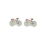 Men's Bike Cufflinks | Set of 2 | Silver