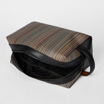 Men's Coated Canvas 'Signature Stripe' Wash Bag