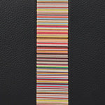 Men's Leather 'Signature Stripe' Trim Wash Bag | Black