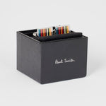Men's Rectangular 'Signature Stripe' Cufflinks | Multicolour
