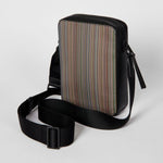 Men's 'Signature Stripe' Coated Canvas Crossbody Bag