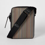 Men's 'Signature Stripe' Coated Canvas Crossbody Bag