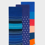 Men's Stripe & Spot Socks | Set of 3