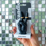 'Peace' Candle | Black | Small