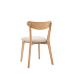 Hatfield Retro Upholstered Dining Chairs | Natural Oak | Set of 2
