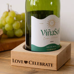 Beech Wine Bottle Coaster | Love & Celebrate