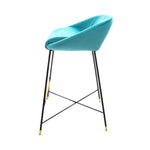 Drill Padded High Bar Stool | Seletti Wears Toiletpaper | Blue