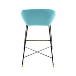 Drill Padded High Bar Stool | Seletti Wears Toiletpaper | Blue