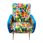 Flowers with Holes Padded Armchair | Seletti Wears Toiletpaper | Blue