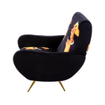 Lipsticks Padded Armchair | Seletti Wears Toiletpaper | Black