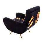 Lipsticks Padded Armchair | Seletti Wears Toiletpaper | Black
