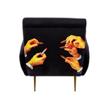 Lipsticks Padded Armchair | Seletti Wears Toiletpaper | Black