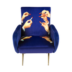 Lipsticks Padded Armchair | Seletti Wears Toiletpaper | Blue