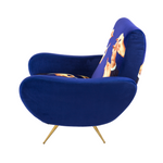 Lipsticks Padded Armchair | Seletti Wears Toiletpaper | Blue