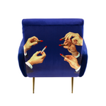 Lipsticks Padded Armchair | Seletti Wears Toiletpaper | Blue