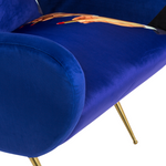 Lipsticks Padded Armchair | Seletti Wears Toiletpaper | Blue